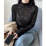 花柄ジャガードシースルートップス 韓国風 | ANGELCLOSET | 詳細画像4