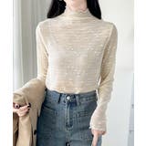花柄ジャガードシースルートップス 韓国風 | ANGELCLOSET | 詳細画像9