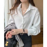 ストライプシャツブラウス レディース長袖 | ANGELCLOSET | 詳細画像1