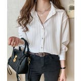 ストライプシャツブラウス レディース長袖 | ANGELCLOSET | 詳細画像5