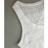 タンクトップ 透かし編みニット 重ね着 | ANGELCLOSET | 詳細画像11