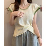 ニットTシャツ フレンチスリーブ 着回し | SUNSHINE CLOSET | 詳細画像5