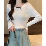 リブニットトップス レディース きれいめ | SUNSHINE CLOSET | 詳細画像1