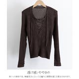 Vネックレースアップ 薄手長袖 トップス | SUNSHINE CLOSET | 詳細画像11