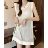 メッシュサマーニットワンピース スリット | ANGELCLOSET | 詳細画像1