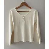 リブニットトップス 着やせ 無地 韓国風 | SUNSHINE CLOSET | 詳細画像14 