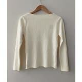 リブニットトップス 着やせ 無地 韓国風 | SUNSHINE CLOSET | 詳細画像15 