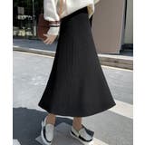 フレアニットスカート 着やせ 無地 秋冬 | SUNSHINE CLOSET | 詳細画像2 