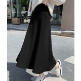 フレアニットスカート 着やせ 無地 秋冬 | SUNSHINE CLOSET | 詳細画像3 