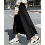 フレアニットスカート 着やせ 無地 秋冬 | SUNSHINE CLOSET | 詳細画像4 