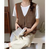 Vネックニットベスト ニットジレ 重ね着 | SUNSHINE CLOSET | 詳細画像10
