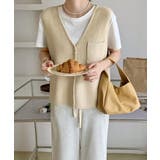 Vネックニットベスト ニットジレ 重ね着 | SUNSHINE CLOSET | 詳細画像6