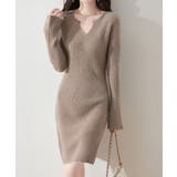 キーネック タイトリブニットワンピース | SUNSHINE CLOSET | 詳細画像4