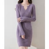 キーネック タイトリブニットワンピース | SUNSHINE CLOSET | 詳細画像5