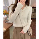 ポロニットトップス リブニット 韓国風 | SUNSHINE CLOSET | 詳細画像6