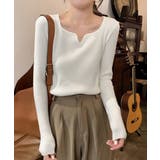 キーネック タイトリブニット 韓国風 | SUNSHINE CLOSET | 詳細画像1 