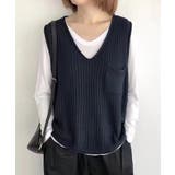 ポケット付きニットジレ ノースリーブ ニットトップス | SUNSHINE CLOSET | 詳細画像7