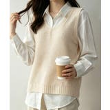 ノースリーブ ニットトップス Vネックプルオーバー | SUNSHINE CLOSET | 詳細画像4 