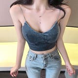 ダークグレー | ベロア インナーキャミソール カップ付き | SUNSHINE CLOSET