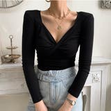 ブラック | ツイスト トップス レディース | ANGELCLOSET