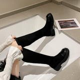 ブラック | ロングブーツ ラウンドトゥ 厚底ブーツ | SUNSHINE CLOSET