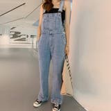 サックス | サロペット レディース デニムパンツ | SUNSHINE CLOSET