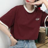 バイカラーTシャツ 韓国半袖 カジュアル | ANGELCLOSET | 詳細画像11