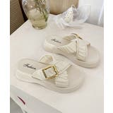 厚底サンダル クロスベルトサンダル韓国風 | ANGELCLOSET | 詳細画像14