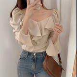 韓国ファッション 長袖ブラウス フリル襟 | SUNSHINE CLOSET | 詳細画像10 