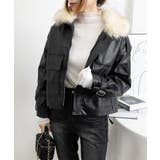 ファーライダースジャケットフェイクレザー | SUNSHINE CLOSET | 詳細画像19