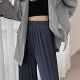 プリーツパンツ セルフカットワイドパンツ | SUNSHINE CLOSET | 詳細画像7 