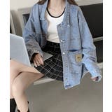 デニムジャケット レディースGジャン韓国 | SUNSHINE CLOSET | 詳細画像14 