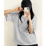 ボーダー柄tシャツ レディース 半袖夏服 | ANGELCLOSET | 詳細画像1