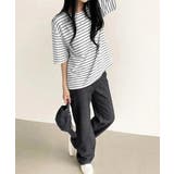ボーダー柄tシャツ レディース 半袖夏服 | ANGELCLOSET | 詳細画像3