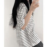 ボーダー柄tシャツ レディース 半袖夏服 | ANGELCLOSET | 詳細画像4