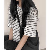 ボーダー柄tシャツ レディース 半袖夏服 | ANGELCLOSET | 詳細画像5
