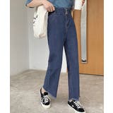 裾フリンジ9分丈デニムパンツハイウエスト | SUNSHINE CLOSET | 詳細画像1 