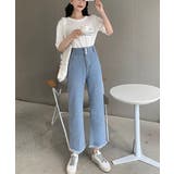 裾フリンジ9分丈デニムパンツハイウエスト | SUNSHINE CLOSET | 詳細画像11 