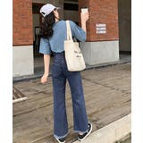 裾フリンジ9分丈デニムパンツハイウエスト | SUNSHINE CLOSET | 詳細画像3 