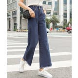 裾フリンジ9分丈デニムパンツハイウエスト | SUNSHINE CLOSET | 詳細画像6 