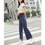 裾フリンジ9分丈デニムパンツハイウエスト | SUNSHINE CLOSET | 詳細画像7 