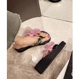 ビーチサンダル 花飾りトングサンダル厚底 | ANGELCLOSET | 詳細画像10
