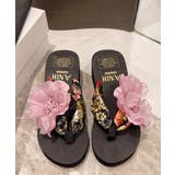 ビーチサンダル 花飾りトングサンダル厚底 | ANGELCLOSET | 詳細画像11