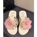 ビーチサンダル 花飾りトングサンダル厚底 | ANGELCLOSET | 詳細画像16
