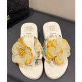 ビーチサンダル 花飾りトングサンダル厚底 | ANGELCLOSET | 詳細画像6