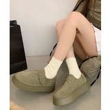 モカシンシューズ 厚底スエード調パンプス | ANGELCLOSET | 詳細画像10