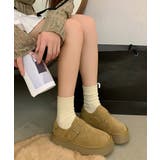 モカシンシューズ 厚底スエード調パンプス | ANGELCLOSET | 詳細画像2