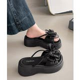 ビッグリボン厚底サンダル 履きやすい夏靴 | SUNSHINE CLOSET | 詳細画像1 