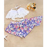 ホルターネック水着 レースフリルビキニトップス 花柄ショートパンツ | SUNSHINE CLOSET | 詳細画像11