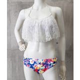 ホルターネック水着 レースフリルビキニトップス 花柄ショートパンツ | SUNSHINE CLOSET | 詳細画像16